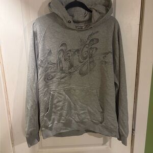 Gray Hoodie with Graphic Design